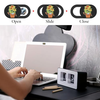7 Pcs Laptop Camera Cover Slide, Webcam Cover Slide, Ultra-Thin Camera Privacy Covers Web Cam Privacy Blocker Panda Laptop Covers for Desktops Computers Smartphones Tablets Notebooks