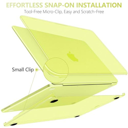 Matte Frosted Compatible with MacBook Neo 13 Inch 2026 (Model A3404 | A18 Pro Chip) | Anti-Crack & Scratch & Fingerprint | 100% Match Official Color Citrus - color: Matte Citrus Clear