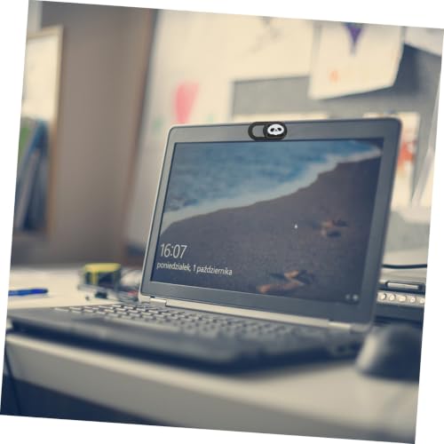 6 Pieces Webcam Cover with Sliding Mechanism for Laptop and Tablet, Cartoon Sleeping Panda Privacy Protection, Ultra-Thin Web Camera Cover for Computer and Desktop Use