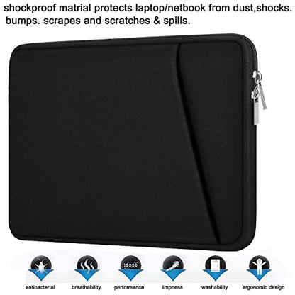 Laptop Sleeve, Durable Briefcase Shockproof Protective Case, Handbags Portable Laptop Bag for 15.6 inch HP Dell Asus Lenovo Notebook Computer with Front Pocket, Black | Laptop Case, Handbags Briefcase Laptop Bag Compatible with 14" MacBook Air/Pro HP Asus