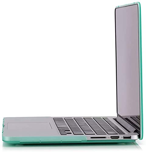 RUBAN Case Compatible with MacBook Pro 13 inch 2015 2014 2013 2012 (A1502 & A1425 Models), Plastic Hard Shell Case & Keyboard Cover for Old Version MacBook Pro Retina 13 Inch, Green - color: Green