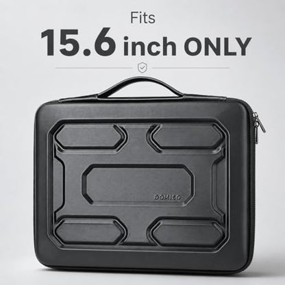 DOMISO 15.6 inch Laptop Sleeve with Handle Shockproof Computer Bag Waterproof EVA Protective Carrying Case for 15.6" Lenovo Yoga 720 IdeaPad 310 320 ThinkPad T570/Dell Inspiron 15/HP Envy 15, Black - color: Black, size: 15.6 inch