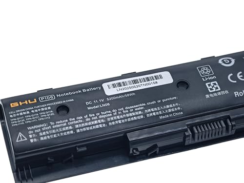 GHU PI06 PI06XL Laptop Battery 58Wh Replacement for HP Notebook, Compatible with P106 PI09 HSTNN-LB4N HSTNN-UB4N 710416-001 710417-001