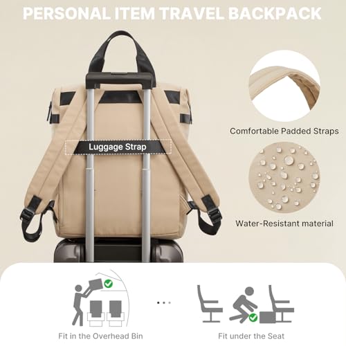 G4Free Small RFlD Crossbody Backpack Convertible Lightweight Mini Sling Bag for Women Men for Travel & Hiking, Khaki - color: Khaki