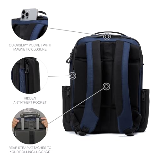 Travelpro Altitude Slim Expandable Travel Laptop Backpack 20-24L, 16 Inch - color: Aviator Navy