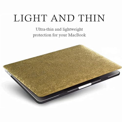 Funut for MacBook Air 13 Inch Case 2026 2025-2022 M5 M4 M3 M2 A3449 A3240 A3113 A2681, Luxury Snake PU Leather Scratch & Shockproof Hard Shell Case & Keyboard Cover,Snake Skin Gold - color: Snake Gold, size: 2022-2026 MacBook Air 13.6 inch M2 M3 M4 M5