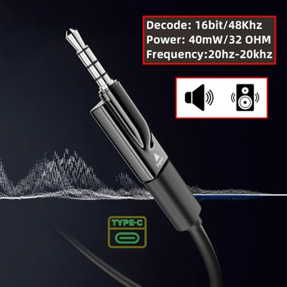 CY 2pcs/lot Type-C USB-C Female to 3.5mm Male & Female Audio AUX & MIC Sound Card 16bit 48kHz Adapter Compatible with Laptop Tablet Phone - style: USB-C to DAC 3.5mm M+F 2pcs