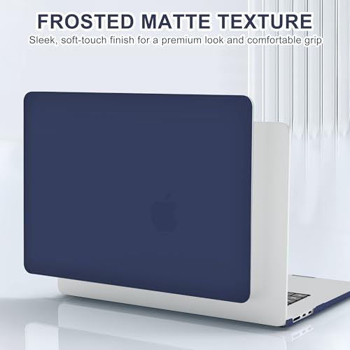 B BELK for MacBook Air 15 inch Case 2026 2025 2024 2023 M5 M4 M3 M2 | Model A3448 A3241 A3114 A2941, Matte Plastic Laptop Hard Shell Case with Keyboard Cover & Screen Protector, Navy Blue - color: Navy Blue