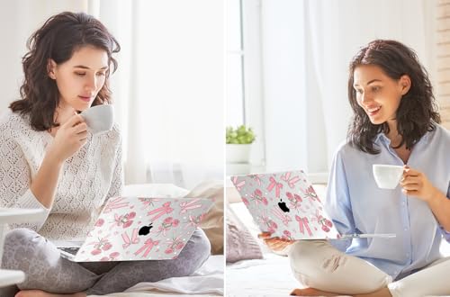 Tuiklol for 2026 2025 2024 2023 MacBook Air 15 inch Case Model M5 A3448 M4 A3241 M3 A3114 M2 A2941 Hard Shell Case for MacBook 15.3'' Cover, Bow & Rose - color: Bow & Rose