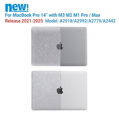 IBENZER Compatible with MacBook Pro 14 Inch Case 2026 2025 2024 2023 2022 M5 M4 M3 M2 M1 A3434 A3112 A3185 A3401 A2918 A2992 A2779 A2442 Mac Pro/Max,HardShellCase&KeyboardCover,StarCL, T14-S-CL+1 - color: Star Clear, size: For Macbook Pro 14" with Touch I