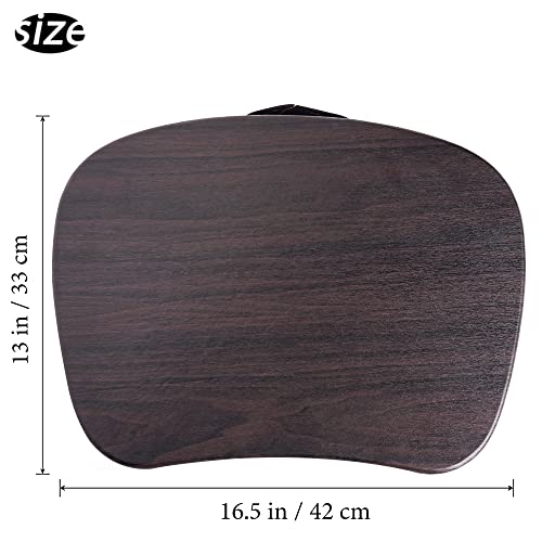 Lap Laptop Desk - Portable Lap Desk with Pillow Cushion, Fits up to 15.6 inch Laptop for Home Office Students Use as Computer Laptop Stand, Book Tablet(1-Dark Grey) - color: 1-dark Grey