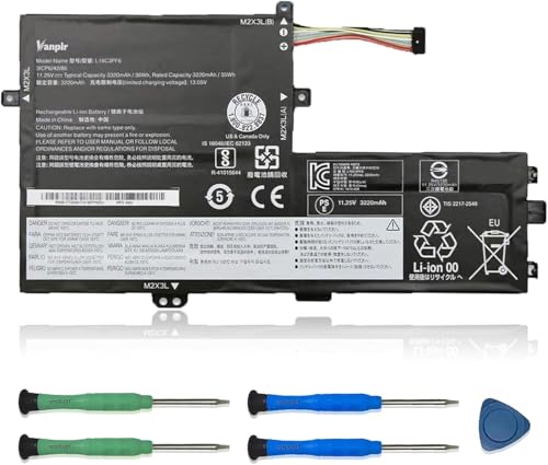 L18C3PF6 Laptop Battery 11.25V 36Wh Replacement for Lenovo IdeaPad C340-15IIL C340-15IWL S340-14API S340-14IIL Series 5B10W67195 5B10T09094 L18L3PF2 L18M3PF7 L18C3PF7 - size: 7.52*4.27*0.57 inch L18C3PF6
