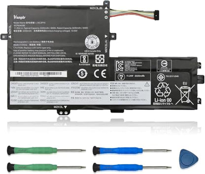 L18C3PF6 Laptop Battery 11.25V 36Wh Replacement for Lenovo IdeaPad C340-15IIL C340-15IWL S340-14API S340-14IIL Series 5B10W67195 5B10T09094 L18L3PF2 L18M3PF7 L18C3PF7 - size: 7.52*4.27*0.57 inch L18C3PF6