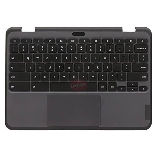 Palmrest Upper Case Top Cover with US Keyboard Touchpad Assembly Replacement for Lenovo 300e Chromebook Gen 3 82J9 82JA LTE 5M11C94763 (WFC Hole) - color: Palmrest Assembly WFC LTE 5M11C94763