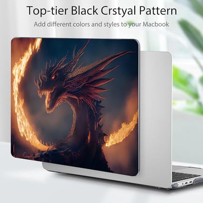 Tuiklol for MacBook Air 13 inch Case M5 2026 M4 2025 M3 2024 M2 2022 Release Model A3449 A3240 A3113 A2681,Plastic Hard Shell Cover for MacBook Air 13.6 with Touch ID, Fire Dragon - color: Fire Dragon