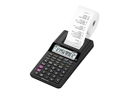 Casio HR-10RC Mini Desktop Printing Calculator | Portable | 12-Digit Display | One-Color Printer | Tax & Currency | Ideal for Taxes, Bookkeeping & Accounting Tasks, Black