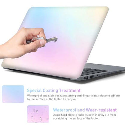 15-15.6 inches Netbook Laptop Skin Sticker Decal Reusable Cover Protector for 11.6 12 13 13.3 14 15 15.4 Notebook Chromebook Easy to Apply and Remove, Scratch-Resistant Waterproof I Pastel Gradient - color: Pastel Gradient