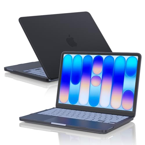 EooCoo for MacBook Neo Case 13 inch 2026 Model A3404, 100% Match Official Color, Anti-Fingerprint & Scratch Sturdy Protective Hard Shell Cover Laptop Accessories, Black Clear - color: Black Clear