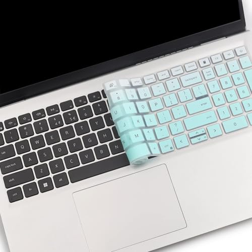 Keyboard Cover for Dell 15 Laptop DC15250 DC15255, Dell 16 DC16250 DC16251 & 16 Plus/16 Plus 2-in-1 DB06250 DB16250 DB16255 & Dell Pro 15 Essential PV15250 PV15255 US Layout Keyboard Skin-OmbreMint - color: OmbreMint