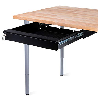 Penn Elcom Under Desk Laptop Drawer, Lockable, for 17” Laptops - Premium Sliding Security Drawers - Model EX-6201B - color: Black - 18.9" X 17.56" X 3.15" (17" Laptop)