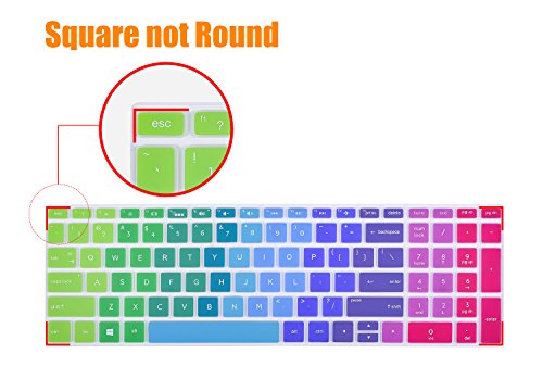 Keyboard Cover for HP 15.6 Laptop 15-dy 15-dw 15-ef 15-db/da 15-bs/bw 15-ef 15-dy5033dx 15-dy5399nr 15-dy5113dx dy5073dx 15-ef2033dx, HP Envy 17.3" 17-by 17-bs/ca 17t-by400/by500 17-by4623dx, Rainbow - color: Rainbow