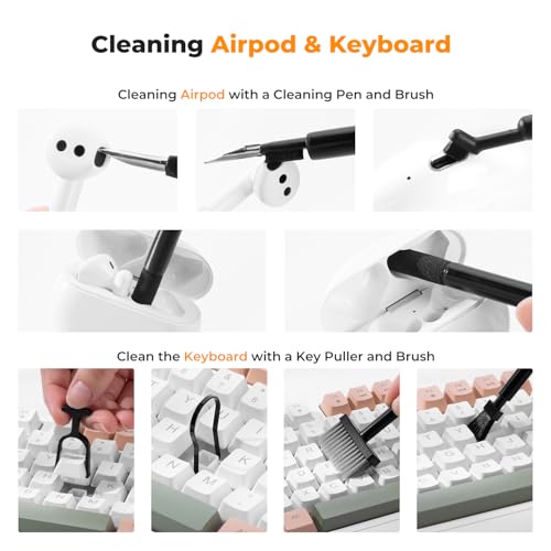 K&F CONCEPT 22 in 1 Electronics Cleaning Kit for Phone, Keyboard, Laptop | Multi-Cleaning Tools, Remove Dirt In Crevices and Holes, Clean Oil and Fingerprints, All-in-One Design, Wide Application