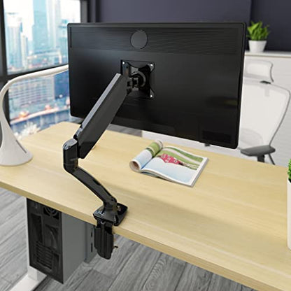Progressive Desk Single Gas Spring Monitor Stand - Fits 17"-30" Monitors - ±180 Monitor Rotation - Arm Holds Up to 20 lbs - style: Single 17"-30"
