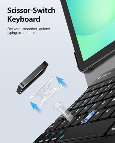 FINTIE Keyboard Case for Samsung Galaxy Tab A11 Plus/A9 Plus 11'', Black | 3 Viewing Angles, Detachable Bluetooth Keyboard, Rechargeable Battery, Dual Protection, Work Study Travel Use - color: Black