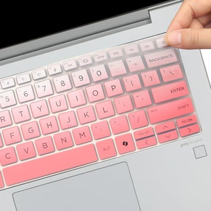 Keyboard Cover for HP ProBook 440 G11 14 inch Laptop/ProBook 445 G11 14-inch Laptop Accessories Keyboard Protective Cover Skin (NOT Fit HP ProBook 440 445 G10/G9/G8/G7/G6/G5)-Ombrepink - color: Ombrepink