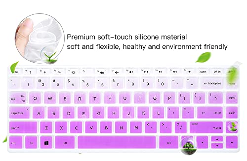 Keyboard Cover for HP Laptop 14/HP Pavilion 14-dq 14-fq 14-dk 14m-dh 14-cd/ce/cf 14-cf0006dx/cf0012dx 14-dq0052dx 14-dq5043cl 14-dq2078wm 14-dq0055dx 14-dq0002dx dq0057nr 14-fq0040nr/fq0050nr, Purple - color: Ombre Purple