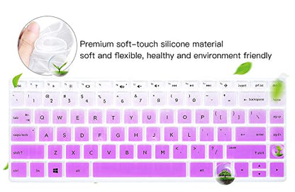 Keyboard Cover for HP Laptop 14/HP Pavilion 14-dq 14-fq 14-dk 14m-dh 14-cd/ce/cf 14-cf0006dx/cf0012dx 14-dq0052dx 14-dq5043cl 14-dq2078wm 14-dq0055dx 14-dq0002dx dq0057nr 14-fq0040nr/fq0050nr, Purple - color: Ombre Purple