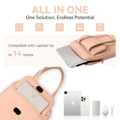 Puffy Laptop Sleeve for MacBook Pro/Air M4/M3/M2/M1 (2024-2019), iPad Pro/Air/Mini - color: Pink