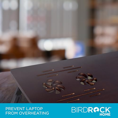 Bamboo Ventilation Lap Tray with Adjustable Legs (Walnut)