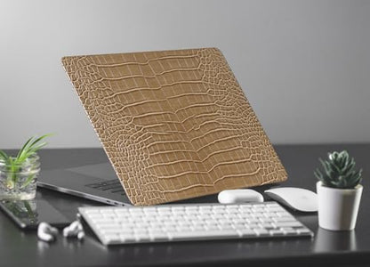 Crocodile Case for MacBook Air 13 Inch 2021 2020 2019 2018 M1 A2337 A2179 A1932, MacBook Air M1 Case, Aligator Skin Snakeskin PU Leather Hardshell & Keyboard Cover for Mac Air 13.3, Brown - color: ## Brown Crocodile