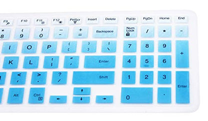 Keyboard Cover Skin Compatible for 15.6" Dell Inspiron 15 7567 7577 i3567 i5570 i5577 i5767 i7559 i7577, 15.6" Dell Inspiron 15 3000 5000 Series, Dell Inspiron 17 5000 Series Like 5748 (Ombre Blue) - color: Ombre Blue