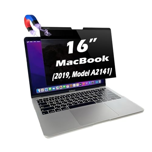 Magnetic Privacy Screen for MacBook Pro 16" (2019, A2141) – Anti-Glare, Blue Light Filter, UV Protection, Magnetic Snap-On, Privacy Shield (MacBook Pro 16"(A2141)) - size: MacBook Pro 16"(A2141)