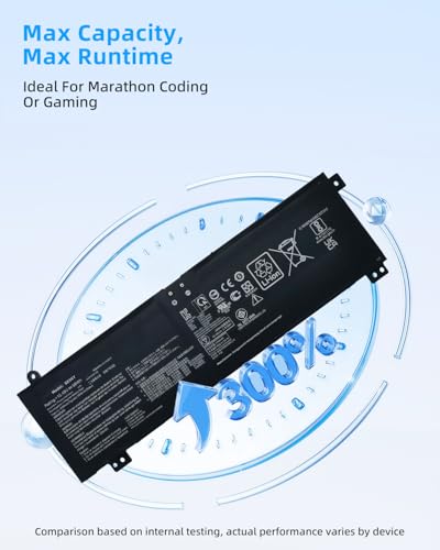 56Wh C41N2010 Laptop Battery Replacement for ASUS for ROG Strix G15 G513 G513IC G513IE G513IH G513QC G513QE ROG Strix G17 G713 G713QE Series High Performance - style: C41N2010