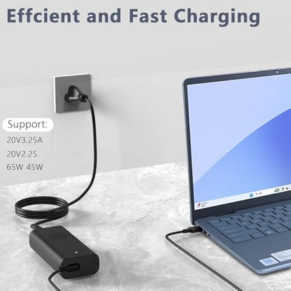 DECSZDY Replacement for Dell Laptop Charger 65W USB-C;Compatible with All Dell Computer 65 Watt USB Type C Power Adapter