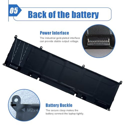 86Wh 69KF2 Laptop Battery Replacement for Dell XPS 15 9500 9510 9520 | For Alienware M15 M17 R3 R4 R5 R6 Precision 5550 5560 5570 Inspiron 7510 7610 P87F P91F G7 15 7500 G15 5510, 11.4V 7167mAh - size: 11.43*3.31*0.24 inch 69KF2