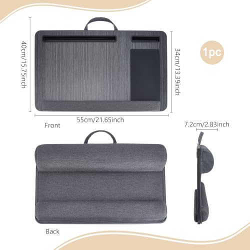 Laptop Desk for Adult, Portable Lap Desk with Pillow Cushion | Mouse Pad,Wrist Rest & Phone Holder,Portable Handle,Laptop Stand for Lap Pad,Fits up to 17" for Bed,Sofa & Work from Home
