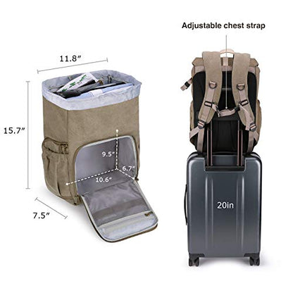 BAGSMART Camera Backpack DSLR Camera Bag Backpacks for Photographers | Waterproof Anti-Theft Photography Backpack with 15 Inch Laptop Compartment - color: D-green[single Buckle]