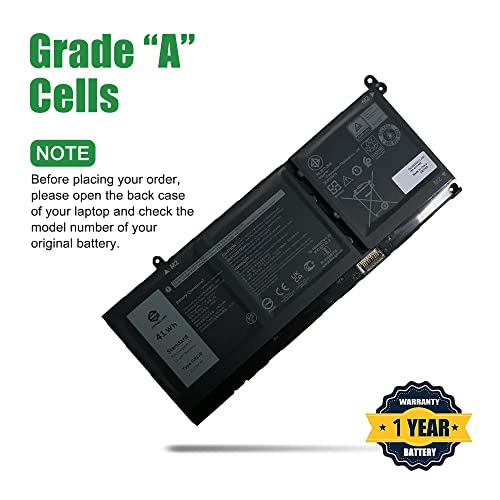 G91J0 Laptop Battery Replacement for Dell Inspiron 3510 3511 3515 5510 5515 5518 5310 5410 5415 5418 Series Notebook 0927N5 0927N5 G91JO Black 11.25V 41Wh 3467mAh - size: 13.1*5.5*1.3inch G91J0