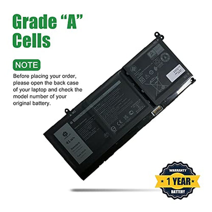 G91J0 Laptop Battery Replacement for Dell Inspiron 3510 3511 3515 5510 5515 5518 5310 5410 5415 5418 Series Notebook 0927N5 0927N5 G91JO Black 11.25V 41Wh 3467mAh - size: 13.1*5.5*1.3inch G91J0