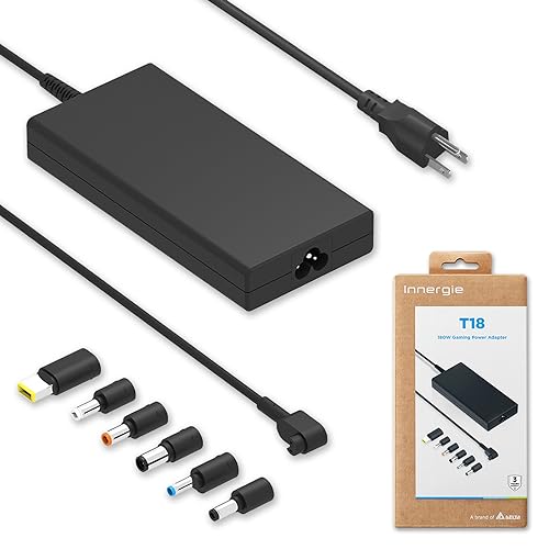 Innergie T18 180W 150W 19.5v 9.23a Universal Laptop Charger for MSI Gaming Laptop, MSI ac Power Cord, Universal Tips for Dell, ASUS, HP, Lenovo, Acer, and More. 9ft - color: 180 Watts ver.