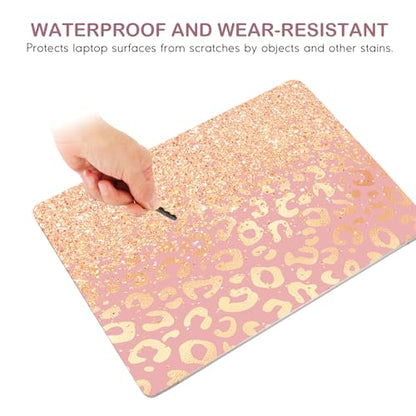 DINKY Laptop Skin Sticker Decal, 16" 16.5” 17” 17.3 inch Laptop Universal Reusable Vinyl Skin Stickers Art Cover Decal Notebook PC Personalized Protector (Light Orange) - color: Leopard Print 02