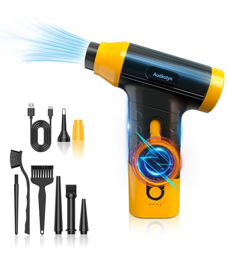 Cordless Electric Compressed Air Duster - 150000 MRP Electric air Blower for Cleaning Keyboard, PC, Cameras, Electric Air Pump for Inflatable Cushions, Air Mattress Beds, Boats, Swimming Ring