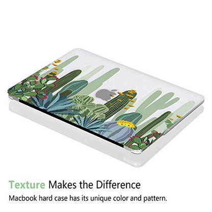 Case for MacBook Air 13 inch A1466 A1369 2010-2017 Release, 5 in 1 Matte Clear Hard Shell&Keyboard Cover&Screen Protector&Webcam Cover Compatible with Older Version Air 13.3, Cactus - color: Z Light Green