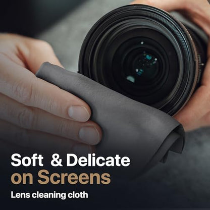 3 Pack Premium Microfiber Cleaning Cloth - MacBook Screen Cleaner Keyboard Cover Imprint Protection Accessories - Laptop Screen Cleaner Cloth - Eyeglass Lens Glasses Cleaner, 3 Pack - Gray - color: Grey, size: Universal MacBooks - 3 Pack
