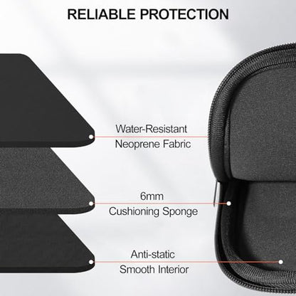 DTTO Laptop Sleeve Case, 13.3 Inch Padded Protective Laptop Cover Briefcase Carrying Bag Compatible with MacBook Air/Pro 13 Inch, MacBook Pro 14 Inch, Slim Portable Computer Bag Neoprene, Black - size: 13.3 Inch