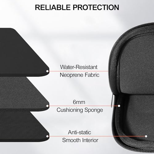 DTTO Laptop Sleeve Case, 15.6 Inch Padded Protective Laptop Cover Briefcase Carrying Bag Compatible with 15.6-16 Inch HP, Dell, Lenovo, Asus, Acer, Slim Portable Computer Bag Neoprene, Black - size: 15.6 Inch